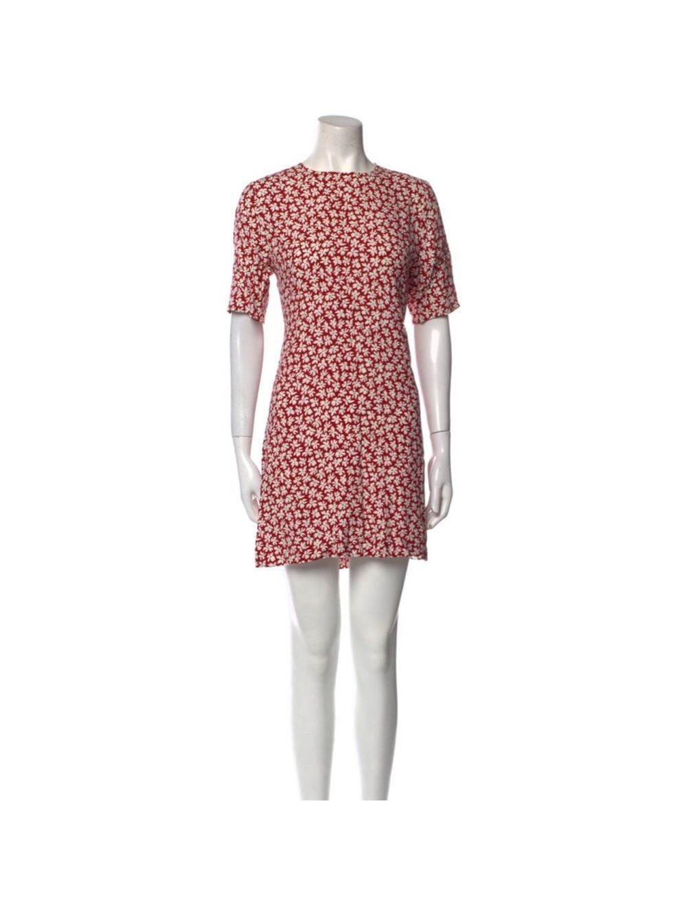 Women's Reformation Red & White Floral Mini Dress M - Picture 4 of 8